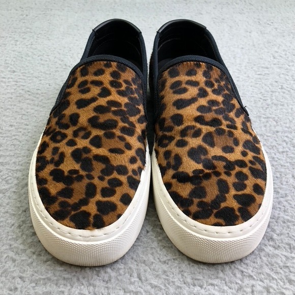 Saint Laurent Ponyhair Calf Sneakers Womens 38.5 8.5 Slip On Comfort Streetwear - Picture 4 of 13